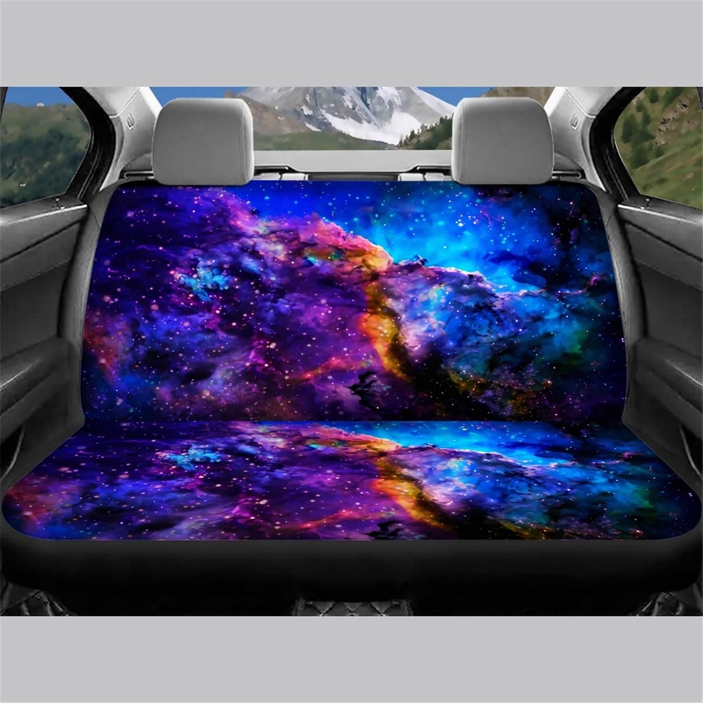 Nebula Galaxy Car Rear Seat Cover Non-Slip Stretch , Baby
