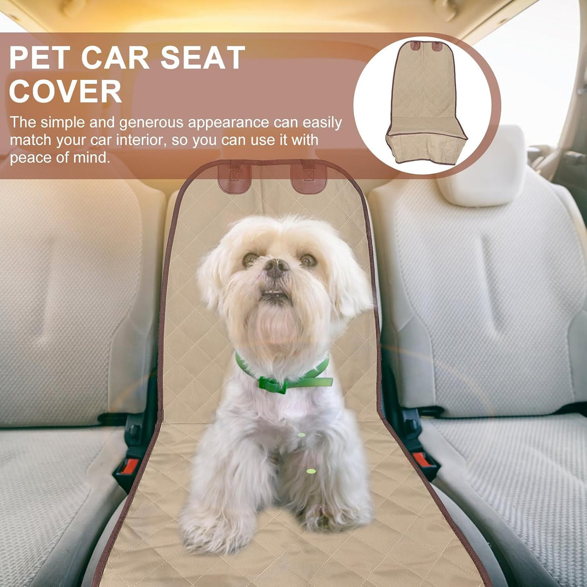 Pet Car Front Seat Cover for Dogs Waterproof Sturdy Dog Mat
