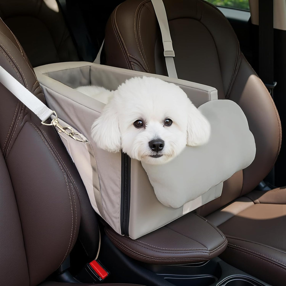 Center Console Dog Car Seat, Dog Car Seats for Small Dogs
