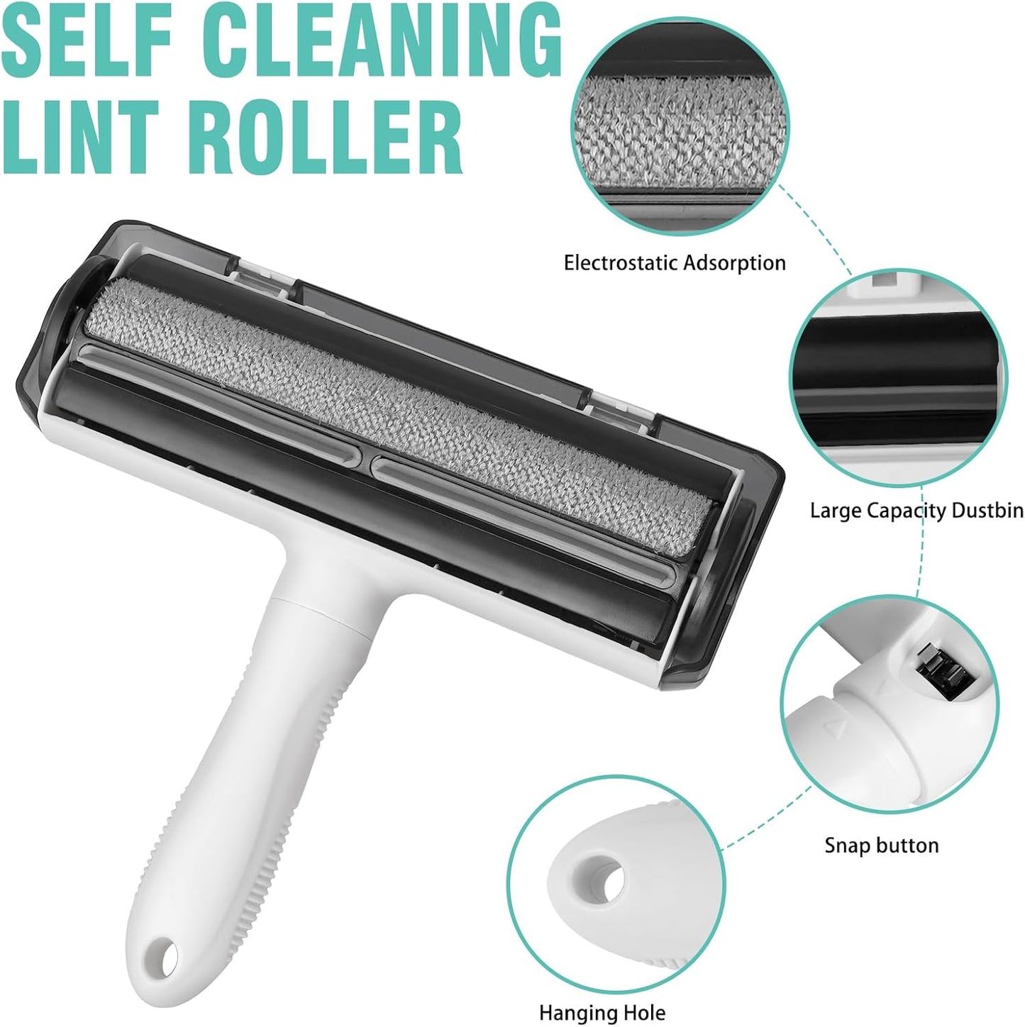 Reusable Lint Roller for Pet Hair – Extra Sticky Washable
