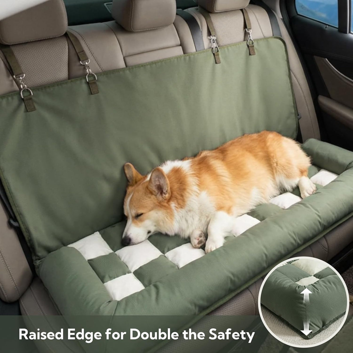 Backseat Dog Ded for Car Hammock Soft Thick Dog Car Seat