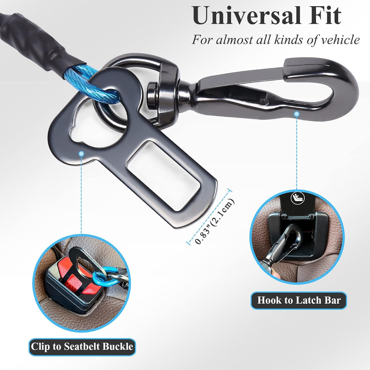 Dog Seat Belt Tuffbelt Dog Car Harness, Seatbelt with Clip
