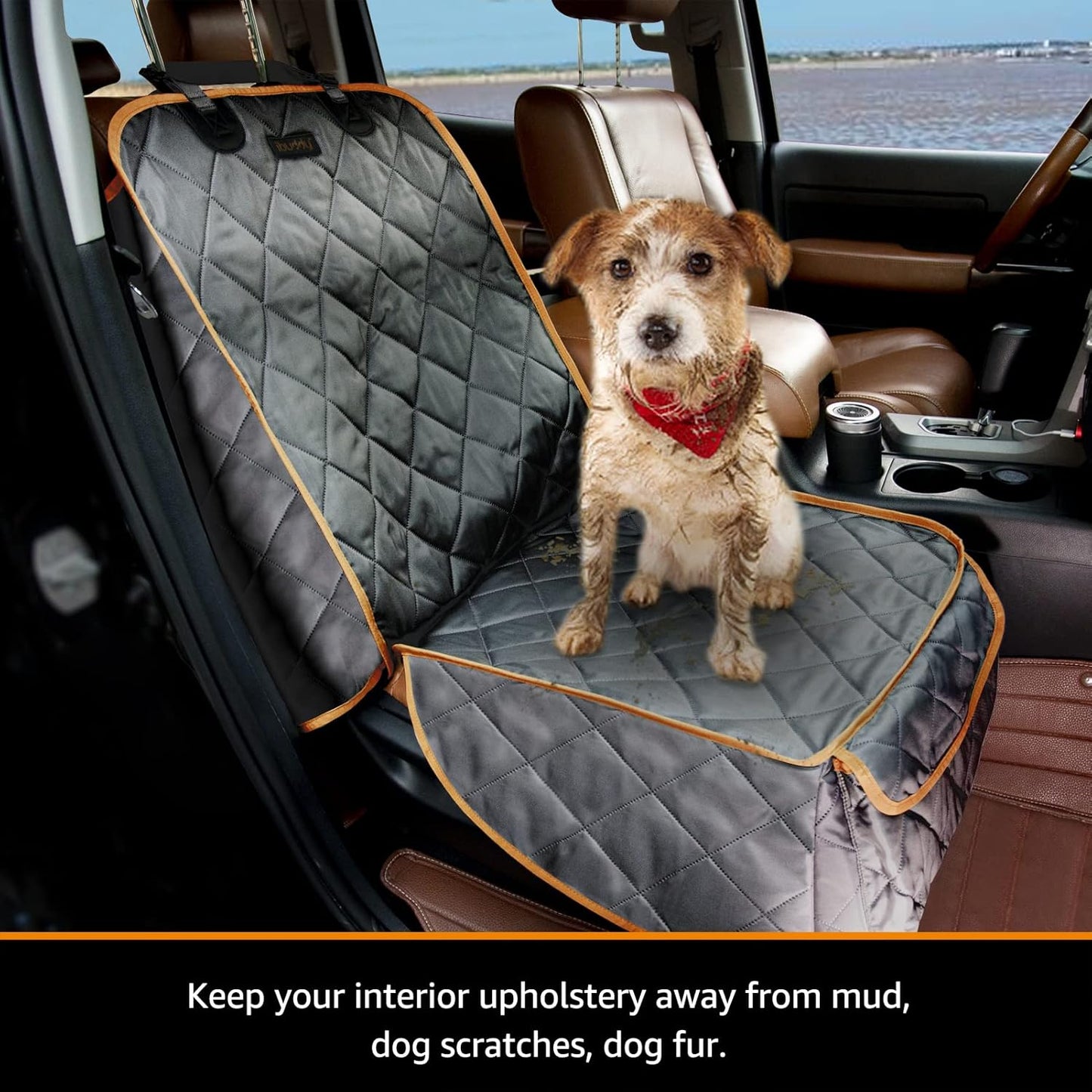 Front Seat Cover for Dogs Waterproof Car Seat Cover