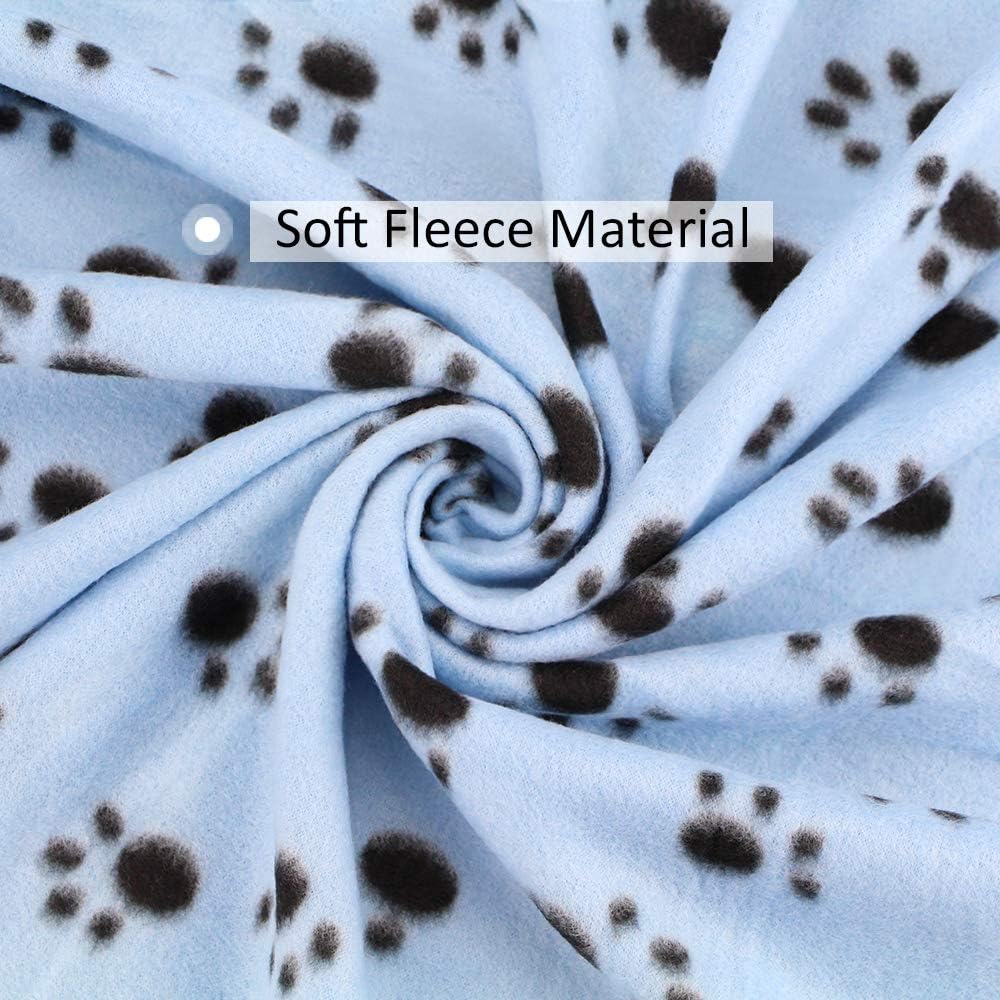 Dog Blankets for Small Dogs, 6 Pack Puppy Blanket Cute Paw