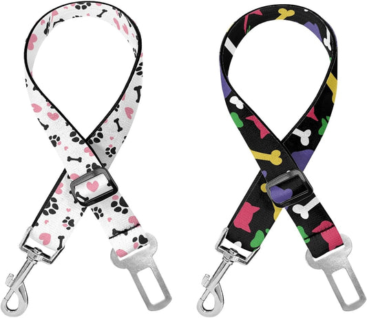 Cute Design 2-Pack Set Adjustable Pet Cat Dog Car Seat