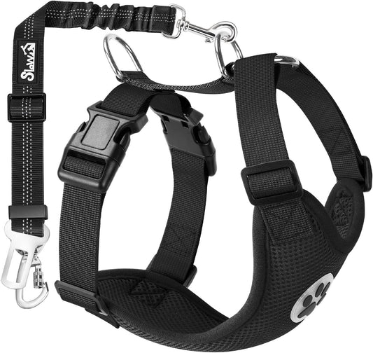 Dog Seat Belt Harness for Car, Dog Car Harness Adjustable