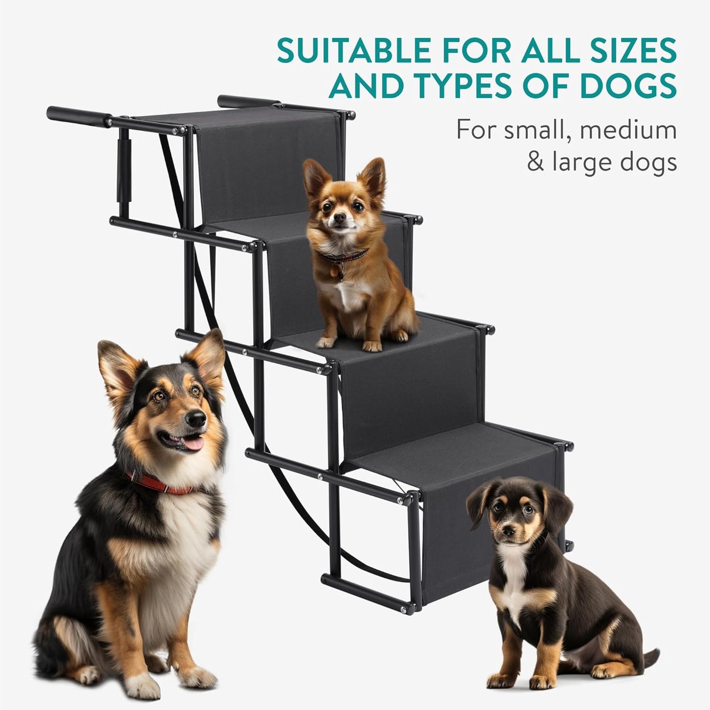 Dog Car Ramp - Folding Dogs 4 Step Ramp