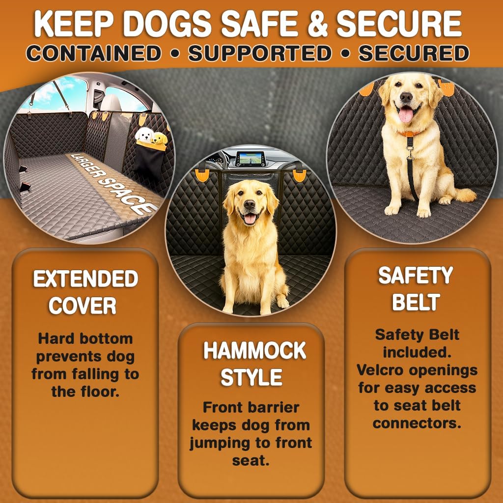 Back Seat Extender for Dogs – Hard Bottom Car Seat Cover