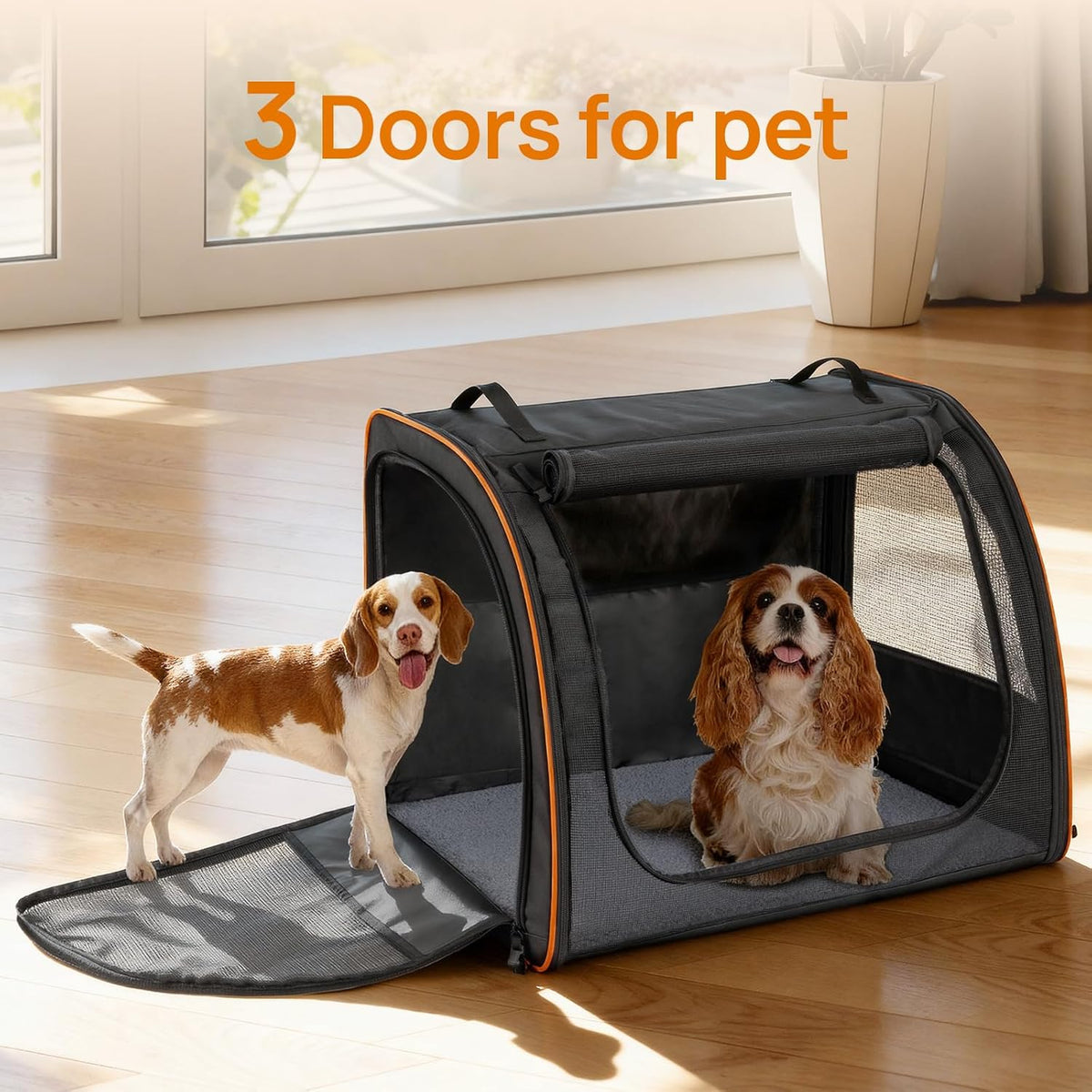 Dog Car Seat, Enclosed Carrier Travel Safety Dog Crate