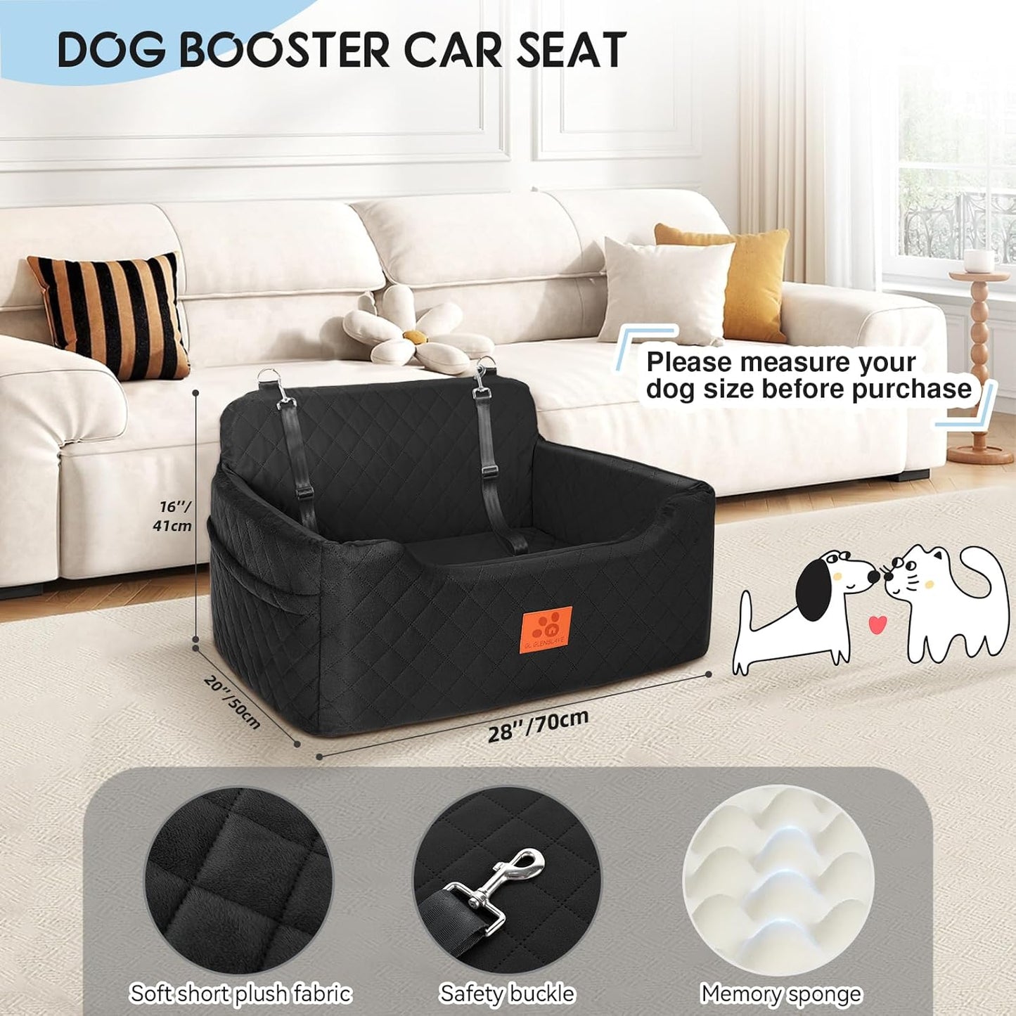 Dog Car Seat for Medium/Large Dogs,Pet Booster Car Seats