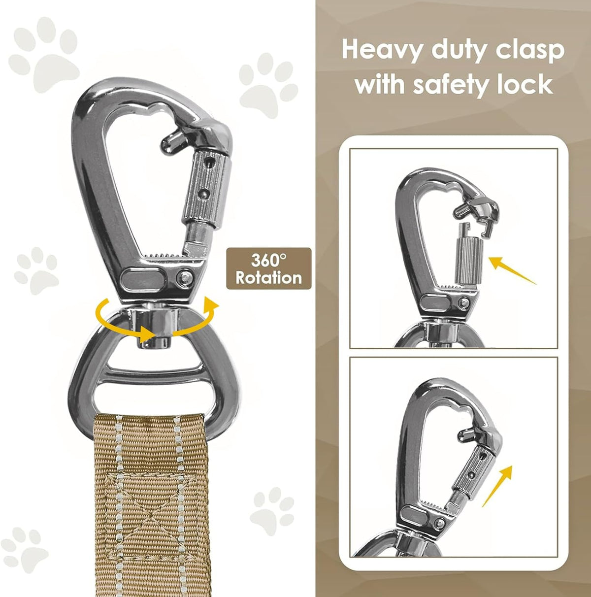 Tactical Dog Leash Heavy Duty,4-6ft Reflective Strong No