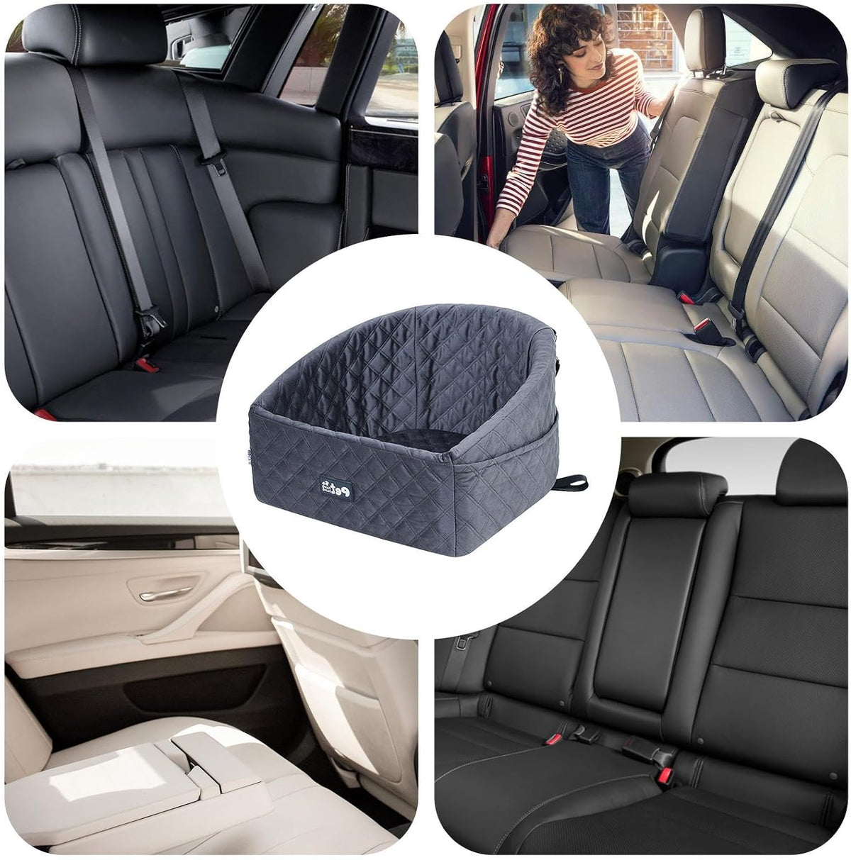 Small Dog Car Seat - Detachable Pet Travel Bed