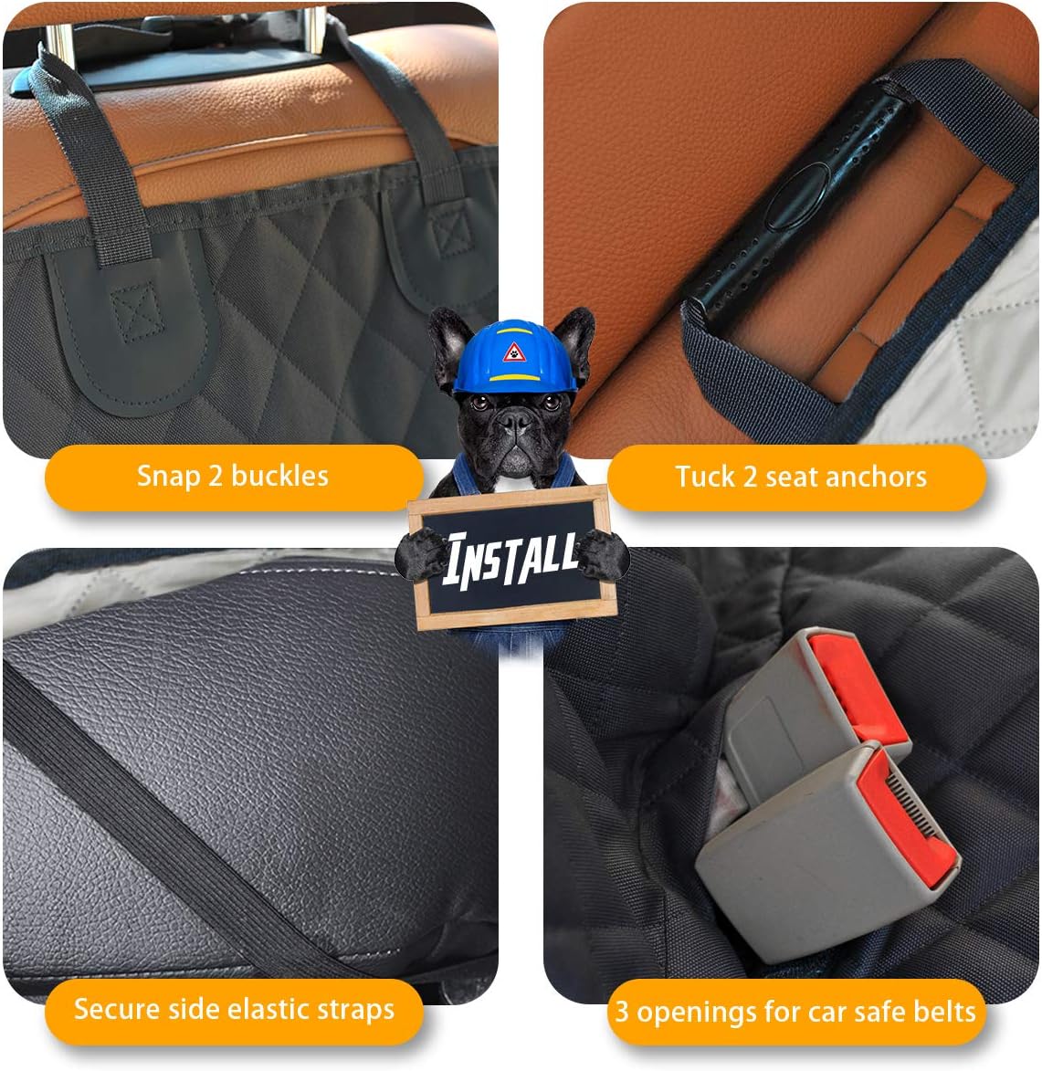 Honest Dog Car Seat Covers, Dog seat Cover with Side Flap