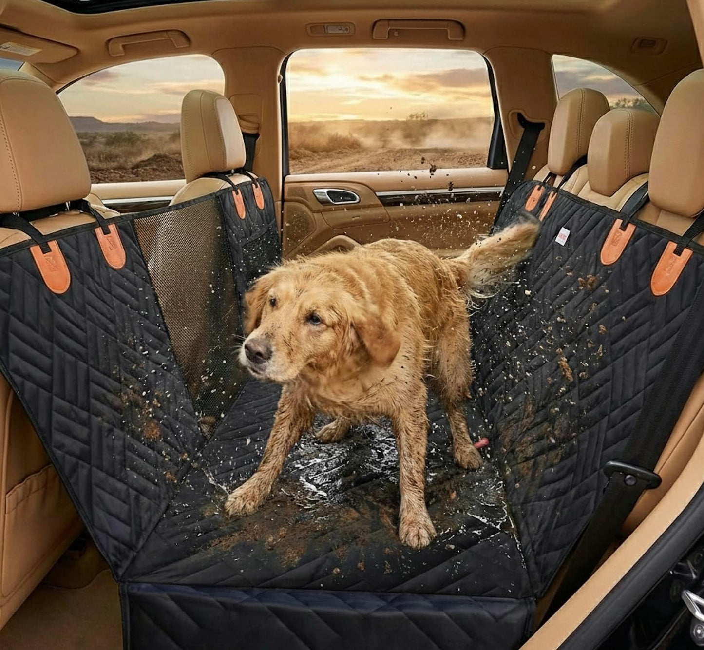 Back Seat Extender for Dogs Hard Bottom - Sturdy Dog