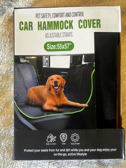 Pet Car Hammock Cover with Adjustable Straps, Backseat