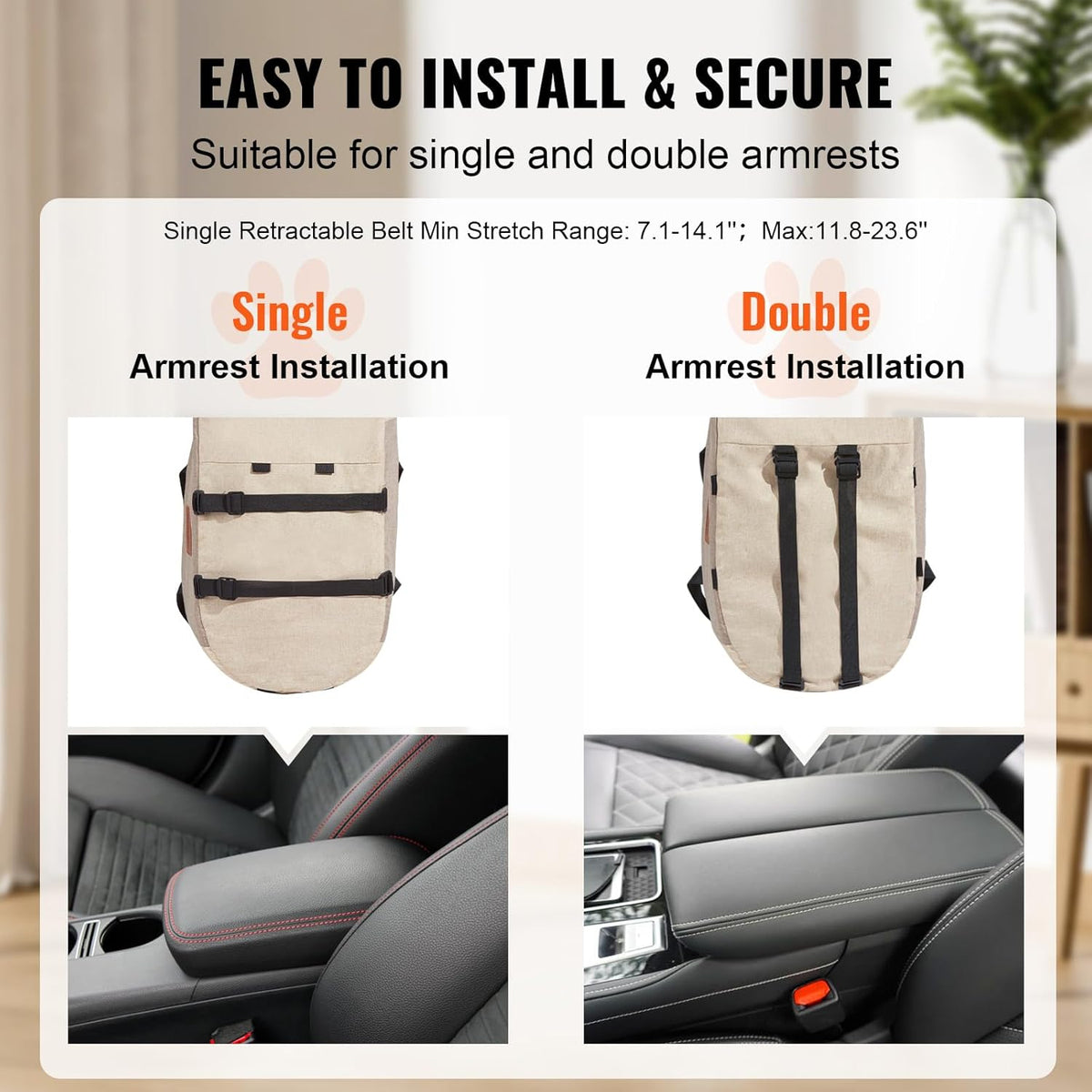 Console Dog Car Seat, Center Console Dog Booster Seat for
