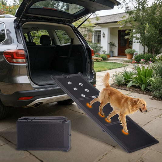 Extra Long 71" Dog Ramp for Car, Non-Slip Foldable Pet Ramp