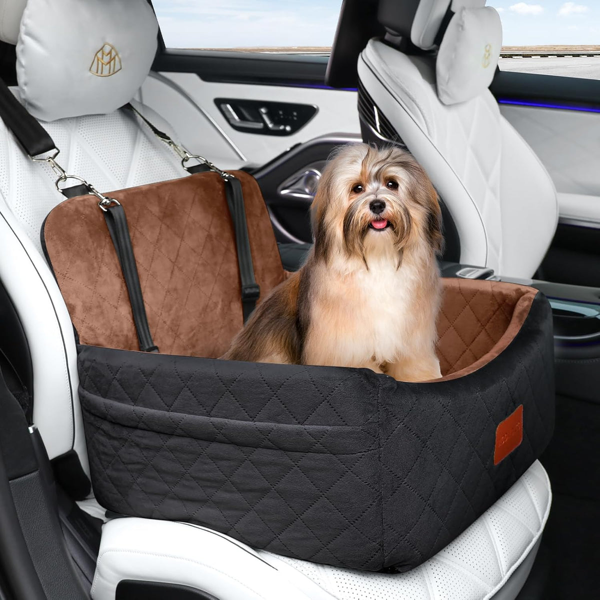 Dog Car Seat for Small Dogs Under 30lbs,Ultra Soft Fabric &