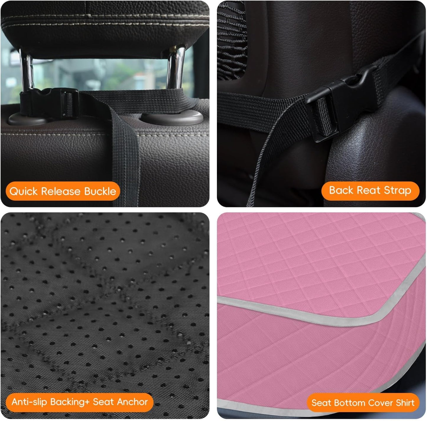 Dog Seat Cover Front Seat, Waterproof Car Seat Covers for