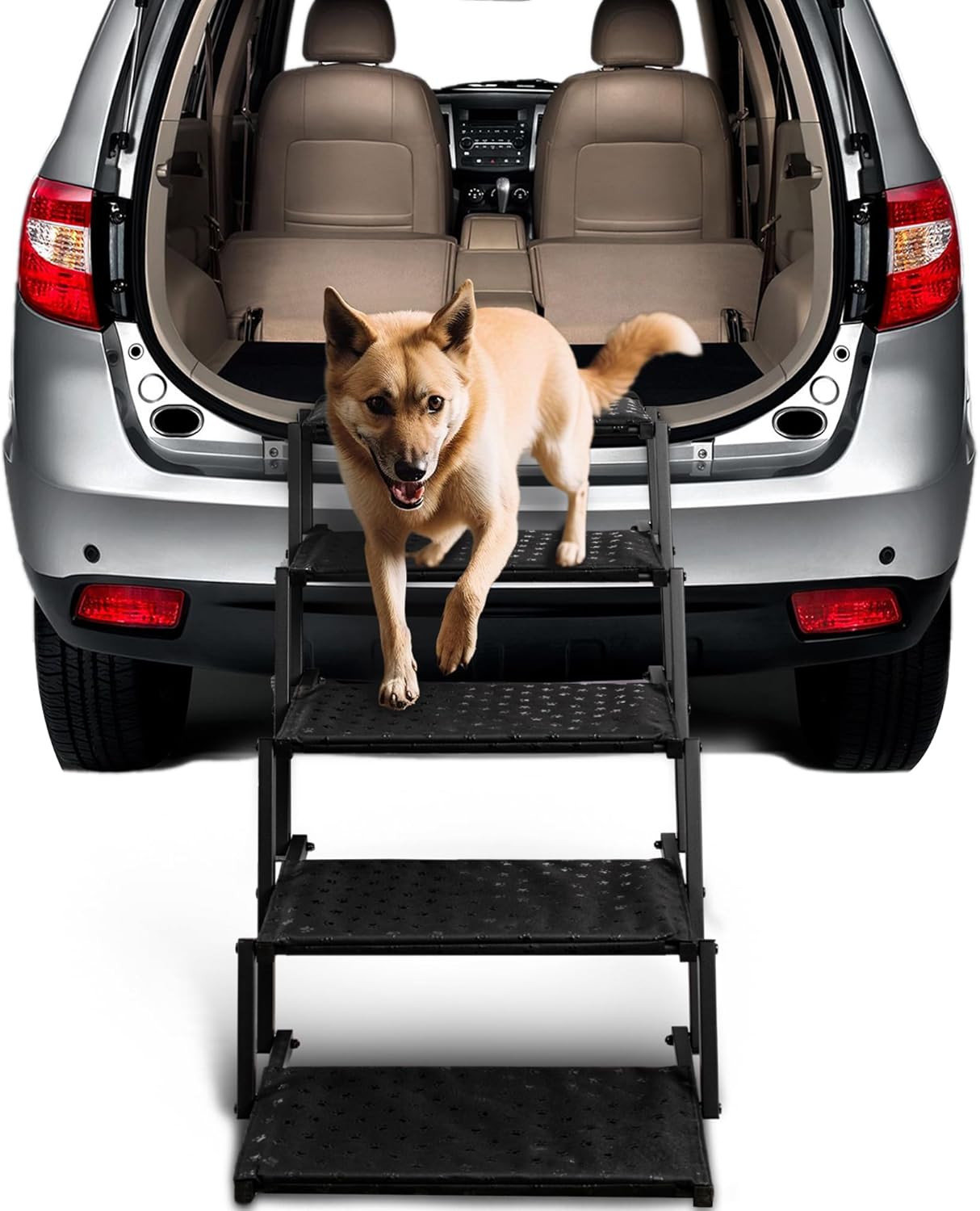 Dog Stairs for Car - Foldable Dog Ramps for Large Dogs with