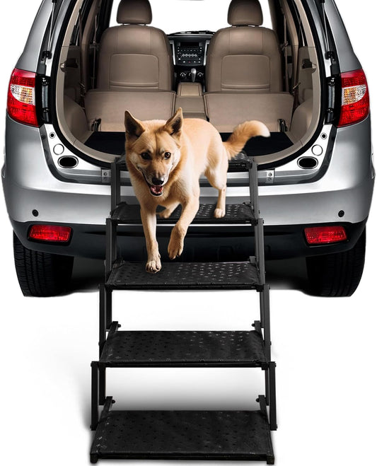 Dog Stairs for Car - Foldable Dog Ramps for Large Dogs with