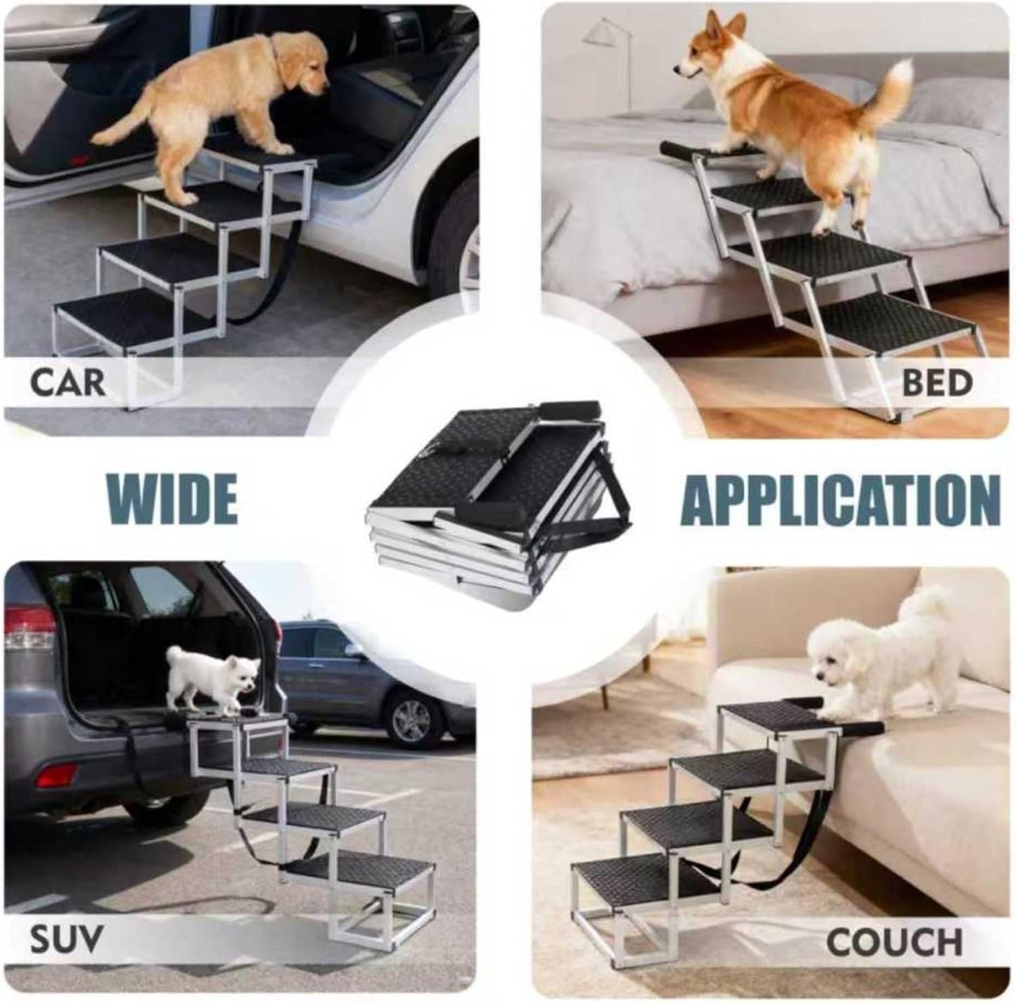 Dog Stairs for Car,Portable Pet Stairs for Large/Small Dogs