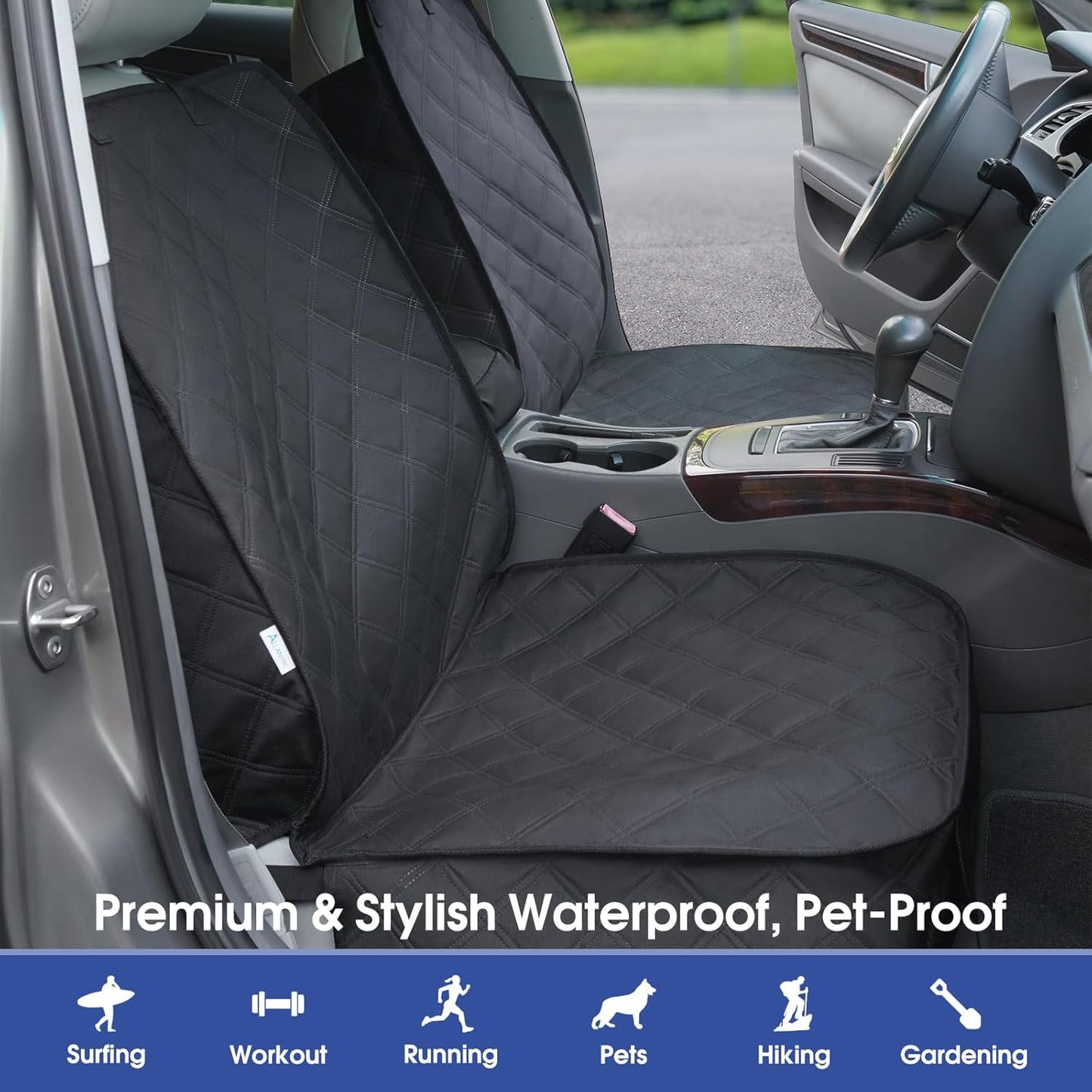Heavy Duty Front Seat Cover with Side Flaps - Waterproof