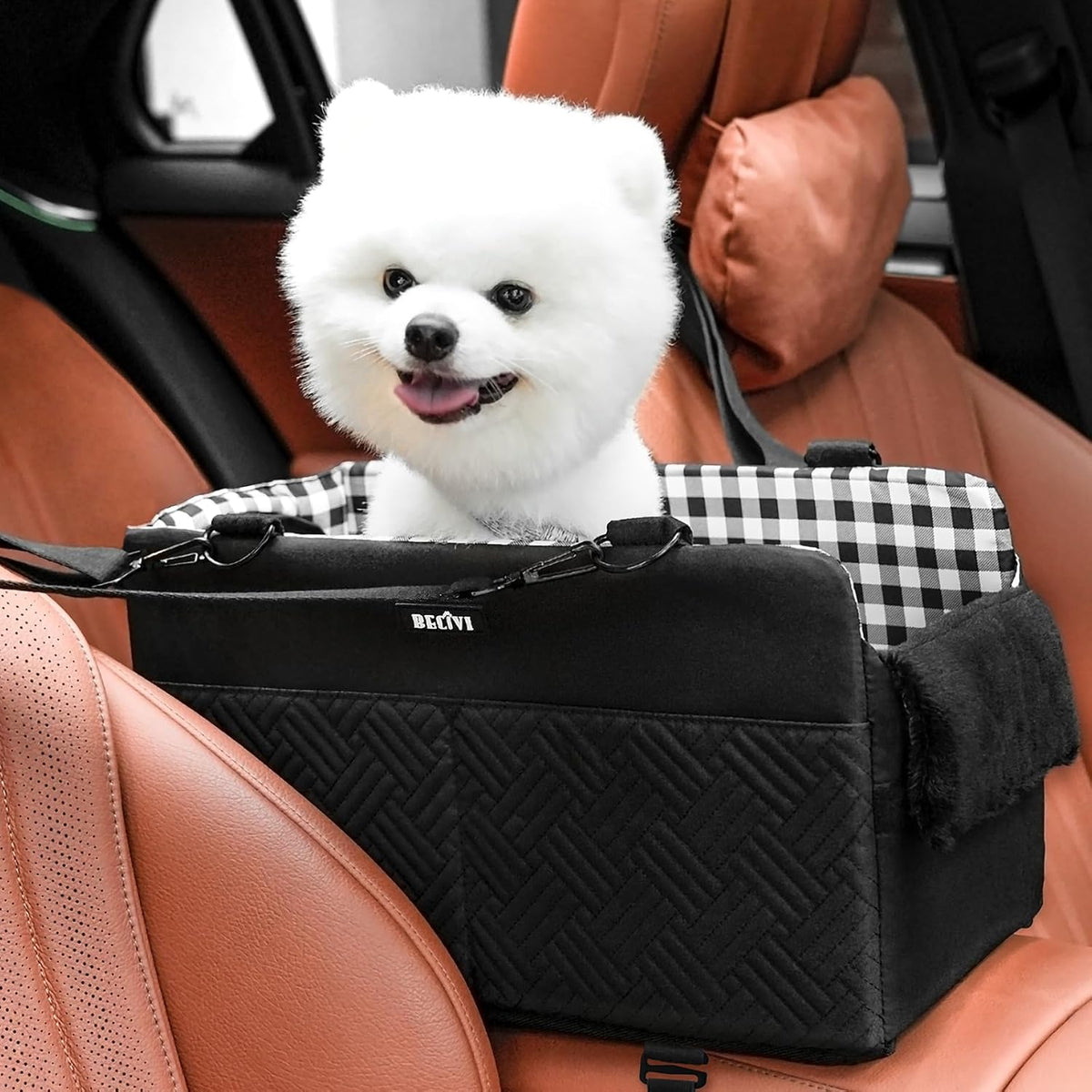 Console Dog Car Seat for Small Dogs Cats Up to 12lbs