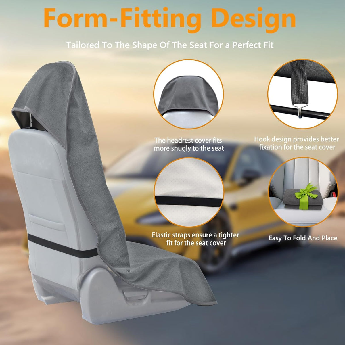 Towel Car Seat Covers - Super Absorbent Front Seat