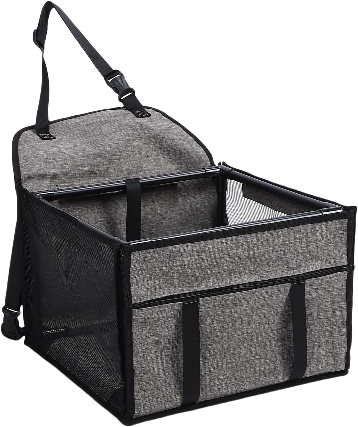 Dog Car Seat, Foldable Pet Car Seat, Dog with Safety Belt