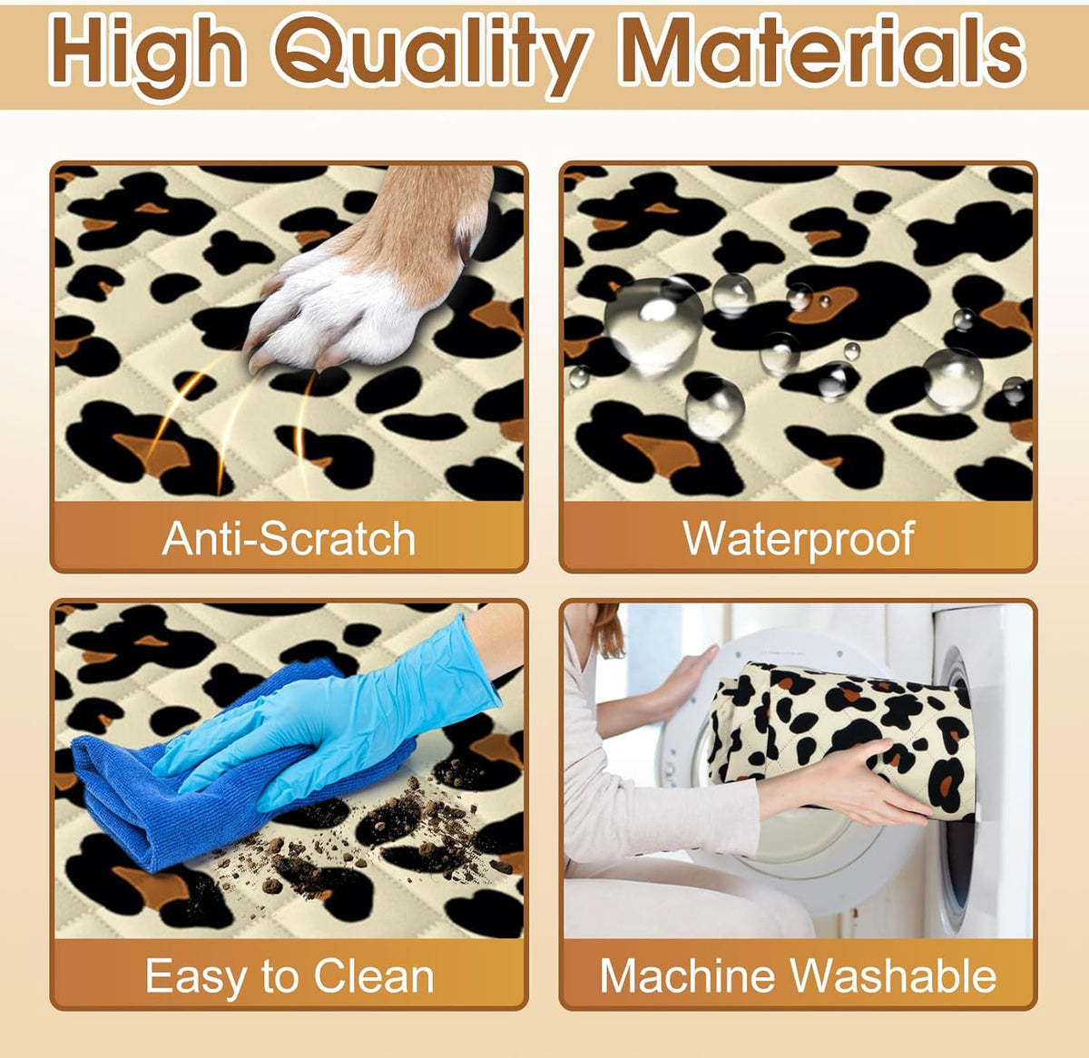 Waterproof Dog Car Seat Cover for Back Seat - Durable, Pet