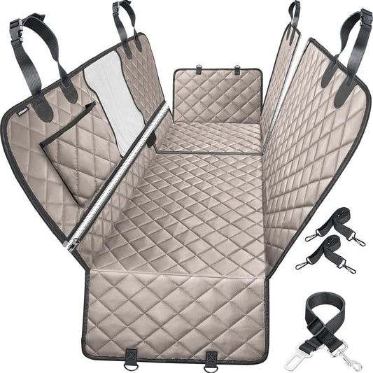 6-in-1 Dog Car Seat Cover for Back Seat, Waterproof Dog Car