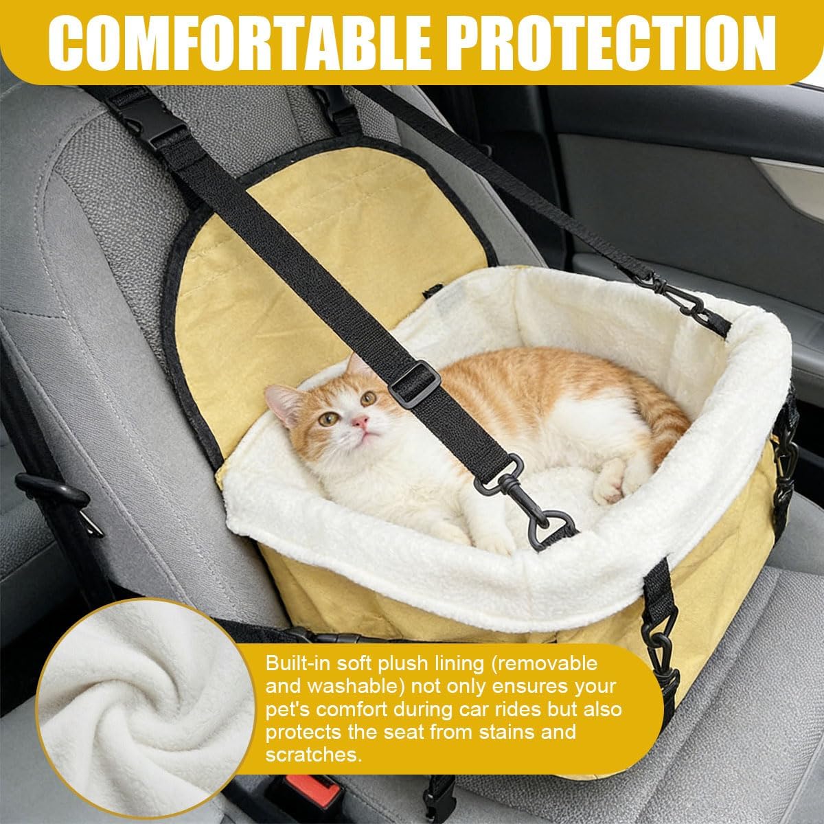 Dog Car Seats for Small Dogs, Portable Soft Auto Pet