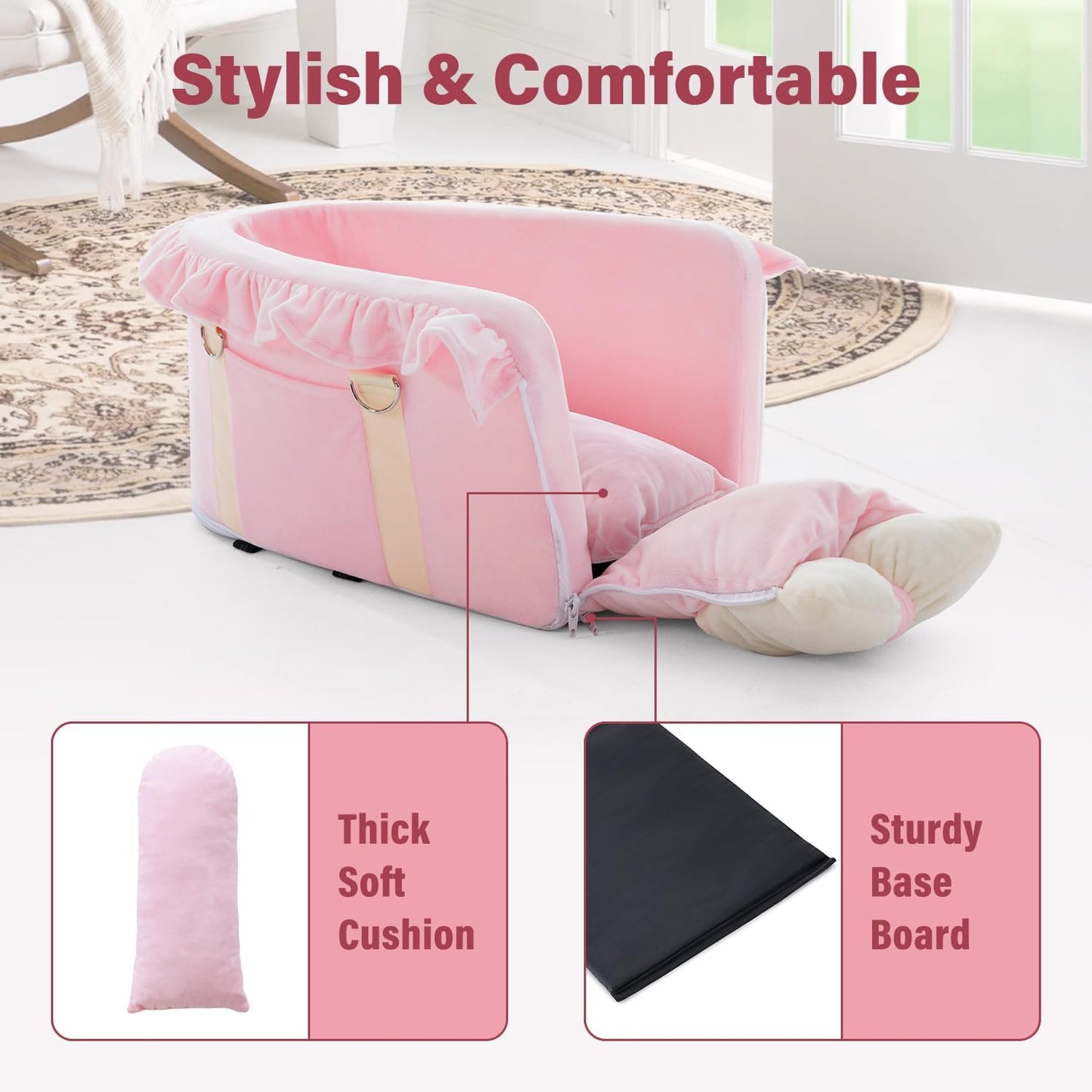 Dog Car Seat for Small Dogs - Fully Detachable with