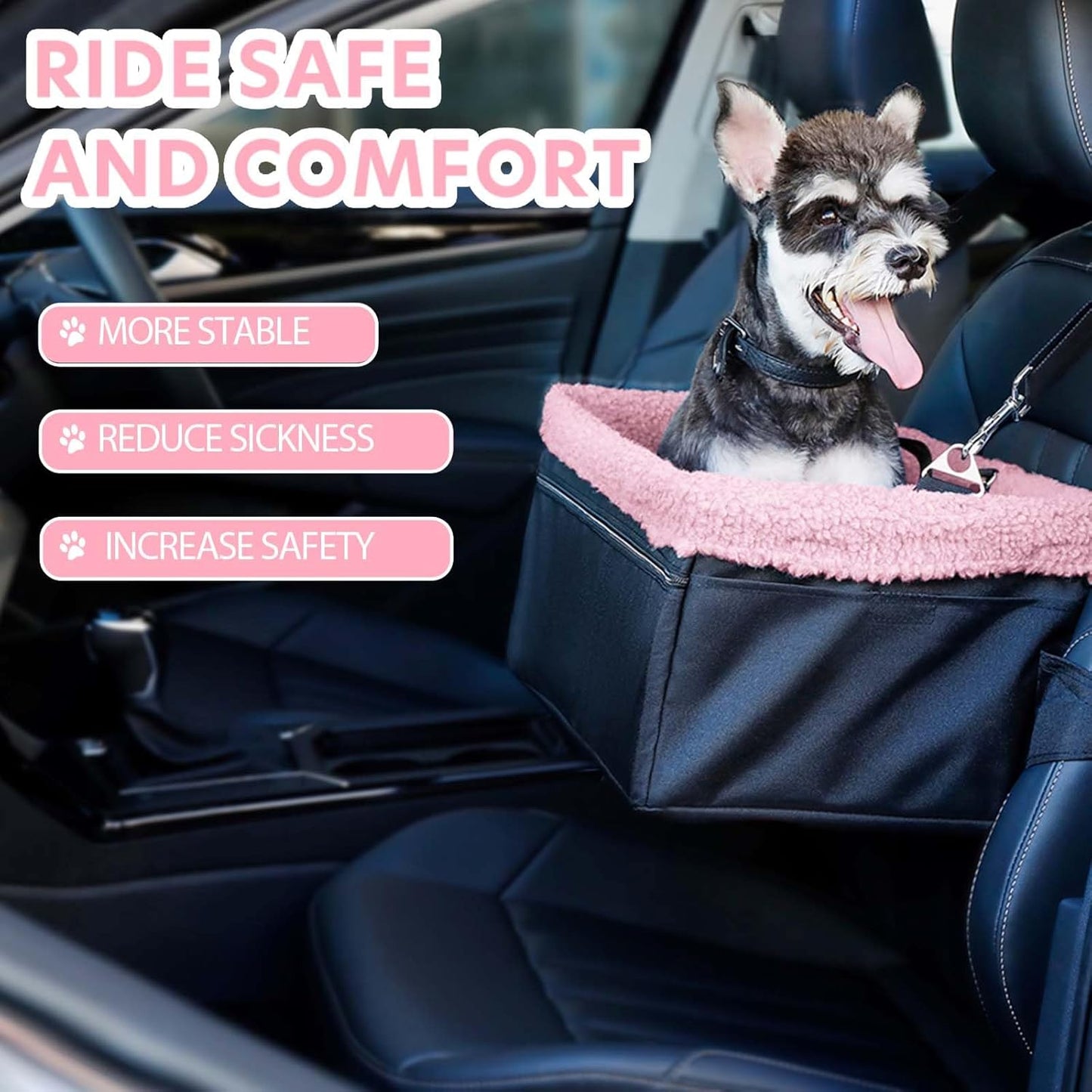 Dog Car Seat for Small Pets Under 20lbs, Booster Seat with