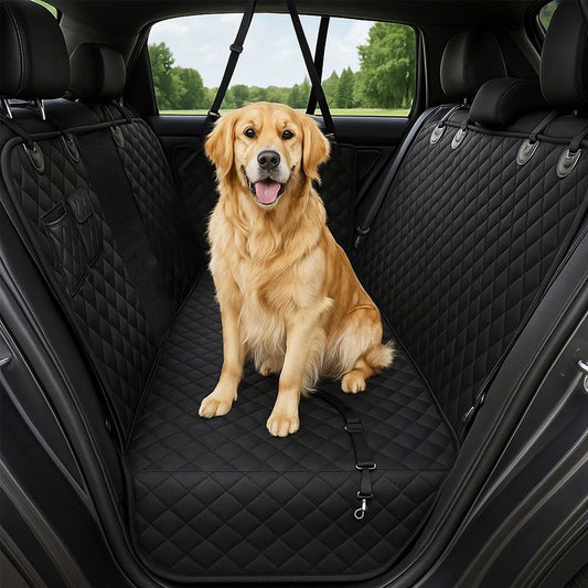 Dog Car Seat Cover for Back Seat with Visual Mesh Window