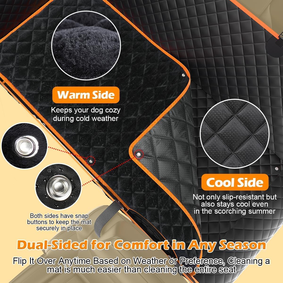 Dog Car Seat Cover, Car Back Seat Extender 45% for Dogs