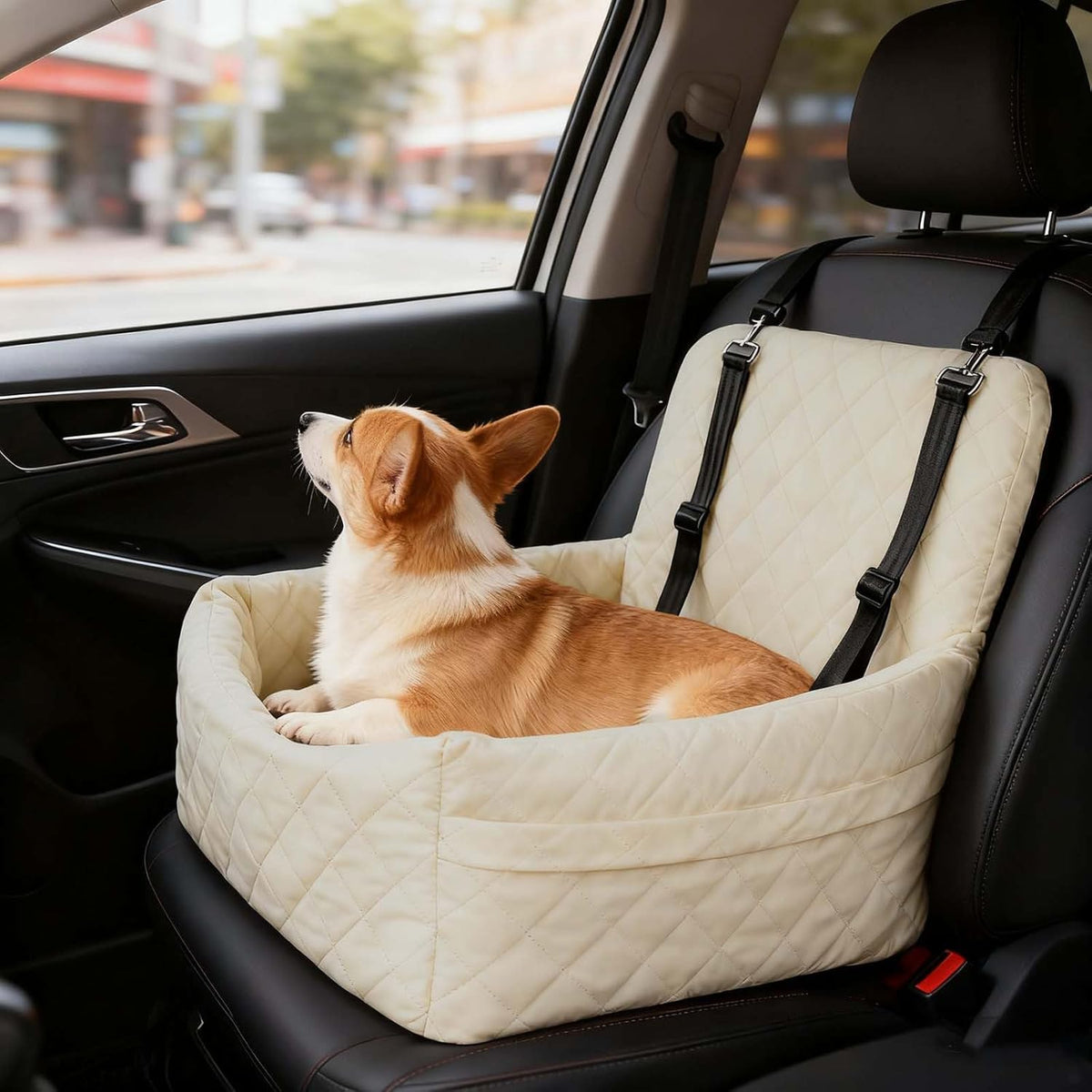 Dog Car Seats for Small Dogs, Memory Foam Dog Car Seat
