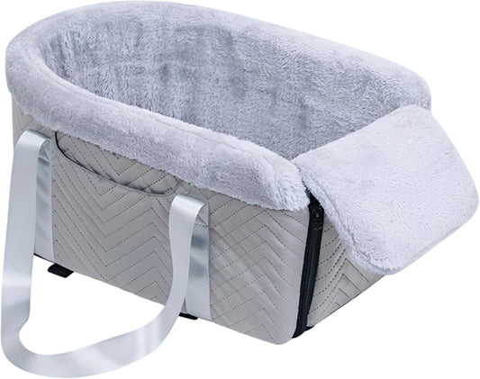 Console Dog Car Seat, Small Portable Gray, 11.8 X 19.7 X