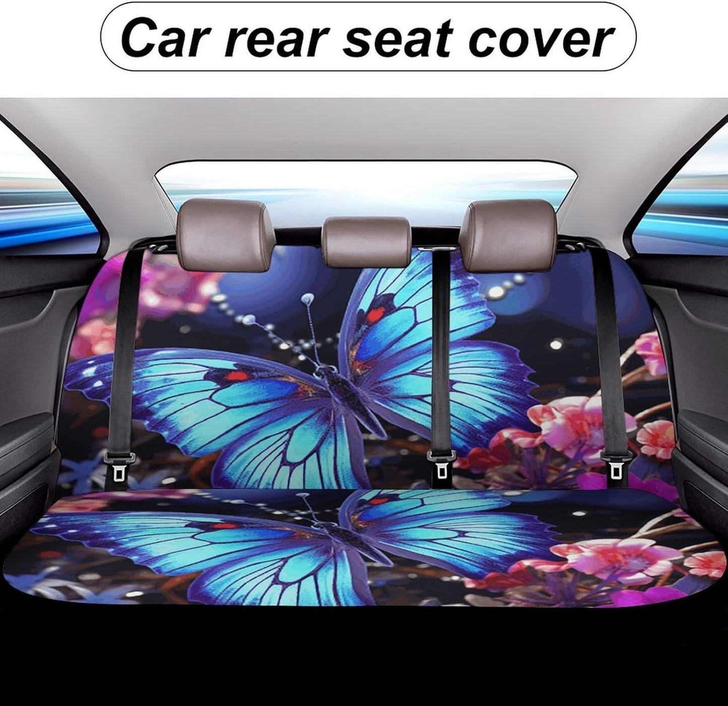 Beauty Butterfly Dog Car Seat Covers Waterproof Truck Back