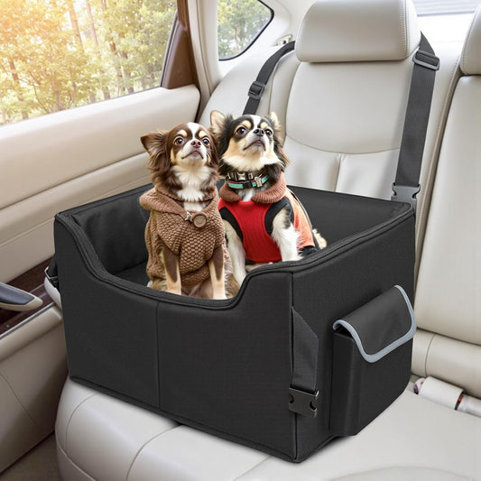 Dog Booster Car Seat for Small Medium Dogs, Elevated Pet