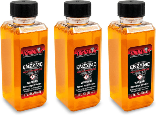 Tornador TC-ENZYME Multi-Purpose Enzyme Cleaner 2oz 3-Pack | Heavy-Duty Spot & Stain Remover with Odor Control | Use Black, Classic, or TornadorMAX Tools or Spray Bottle