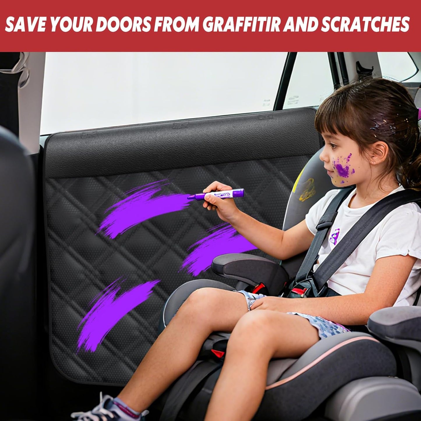Dog Car Door Protector – 20% Larger Design for Sedans