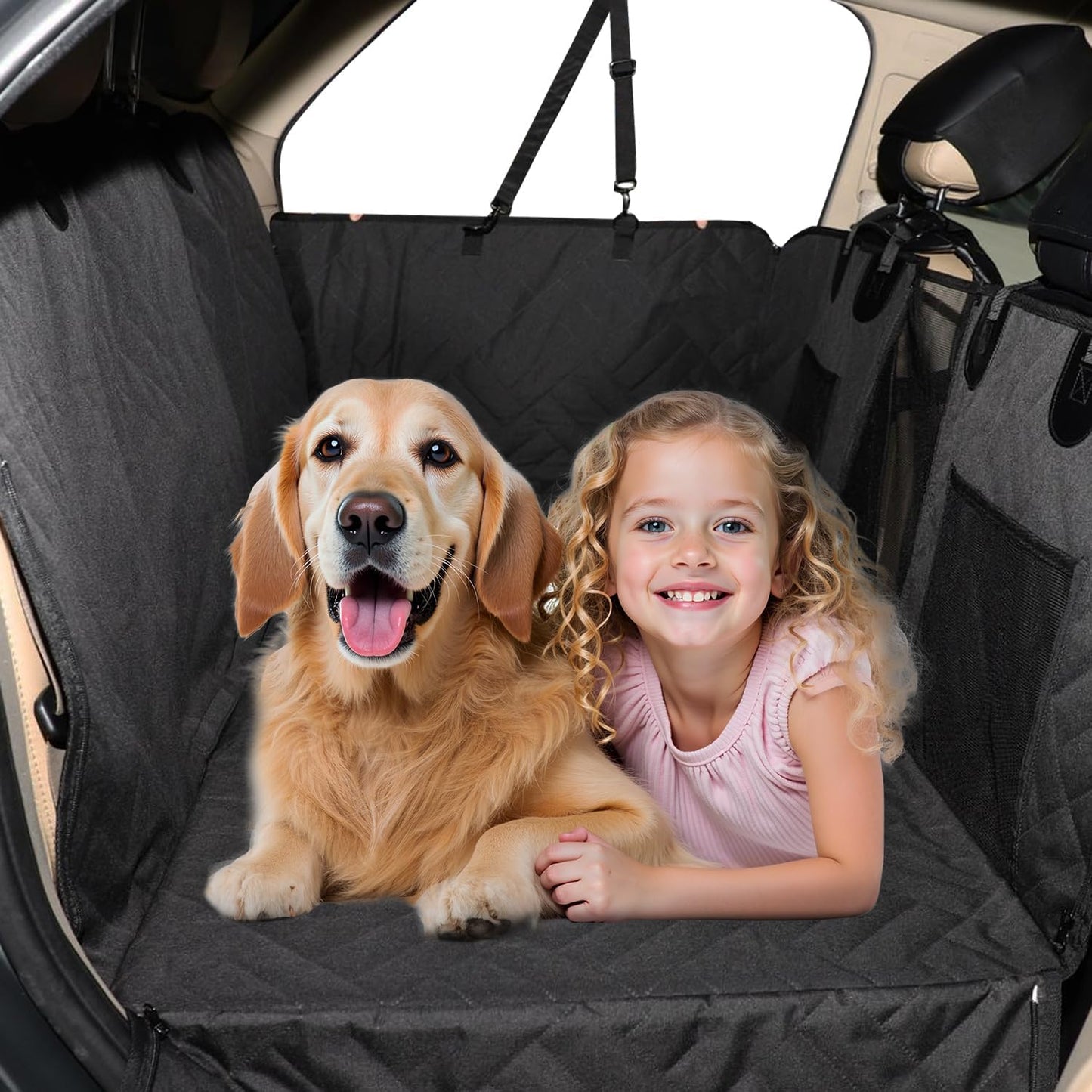 Dog Car Seat Cover for Back Seat,Back Seat Extender for