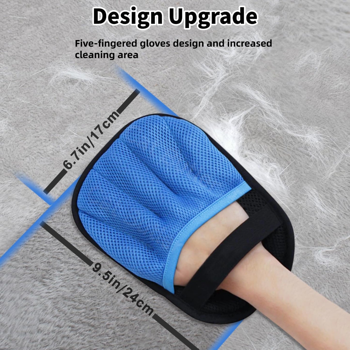 Pet Hair Removal Glove for Cats & Dogs, Reusable Magic