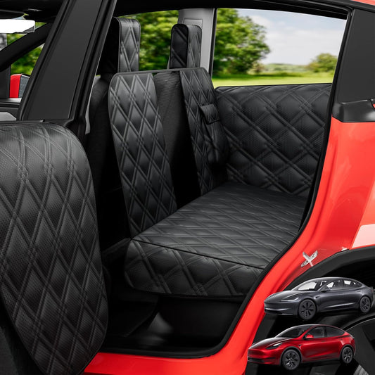 Dog Car Seat Cover For Back Seat Compatible With Tesla