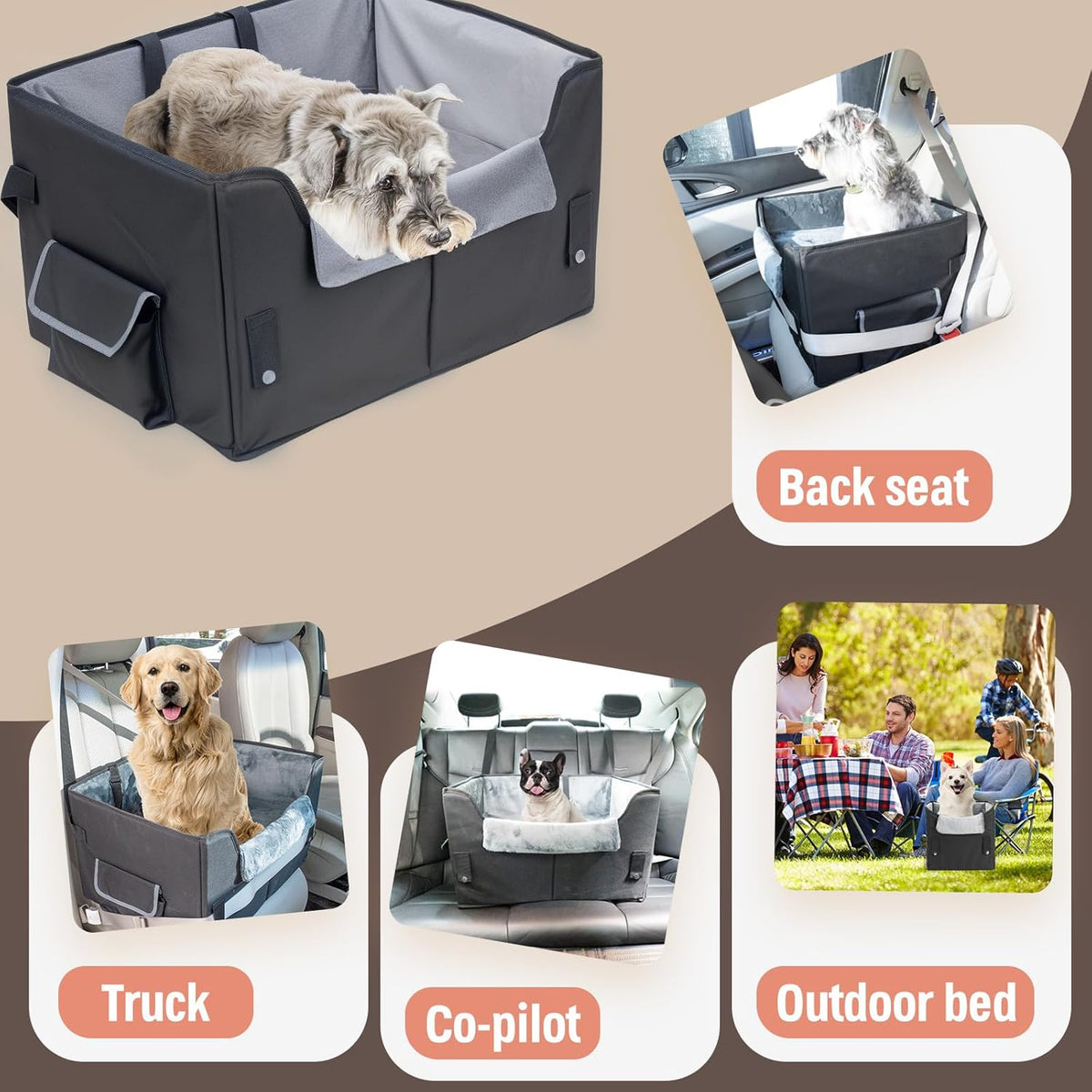 Dog Car Seat for Medium or Large Dogs Size Portable Car