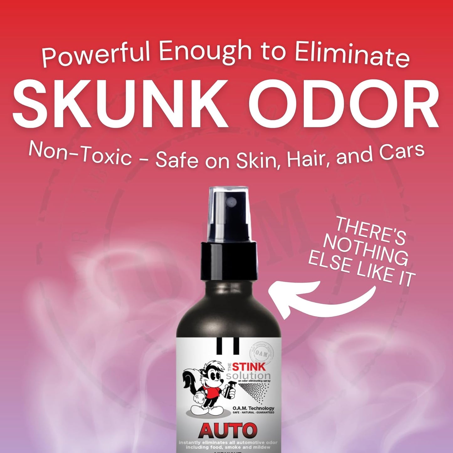 The Stink Solution Car Deodorizer Odor Eliminator For Strong Odor: Quickly Banish Smoke, Pet, Food, Body Odor, & Other Foul Smells! Safe Car Freshener for Seats & More! - 1 16 oz Bottle Midnight