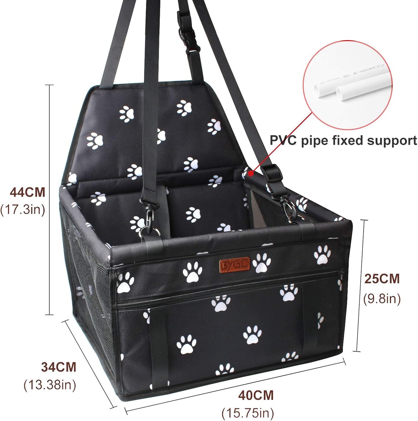 Pet Dog Booster Seat, with Upgrade Support Rod, Breathable