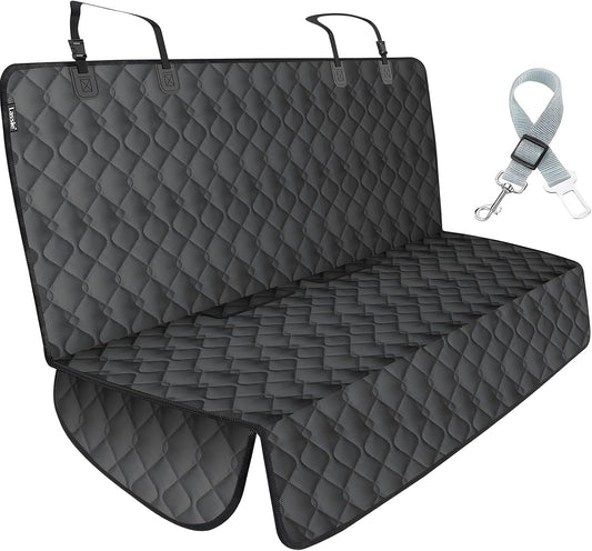 Truck Back Seat Cover for Dogs with Safety Belt, Truck